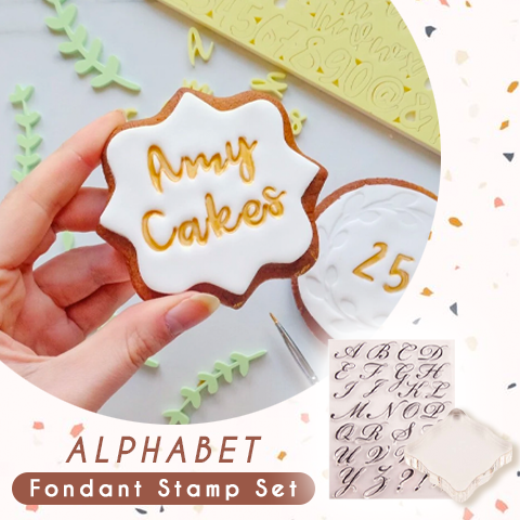 Cake Alphabet Fondant Stamp Set